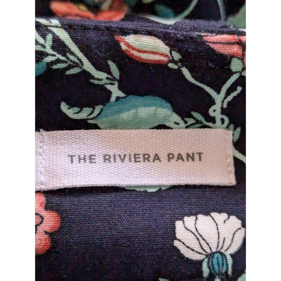 Ann Taylor Loft Pants Women's Sz 10T Floral Marisa Riviera Cropped  Blue Pink - Picture 4 of 16